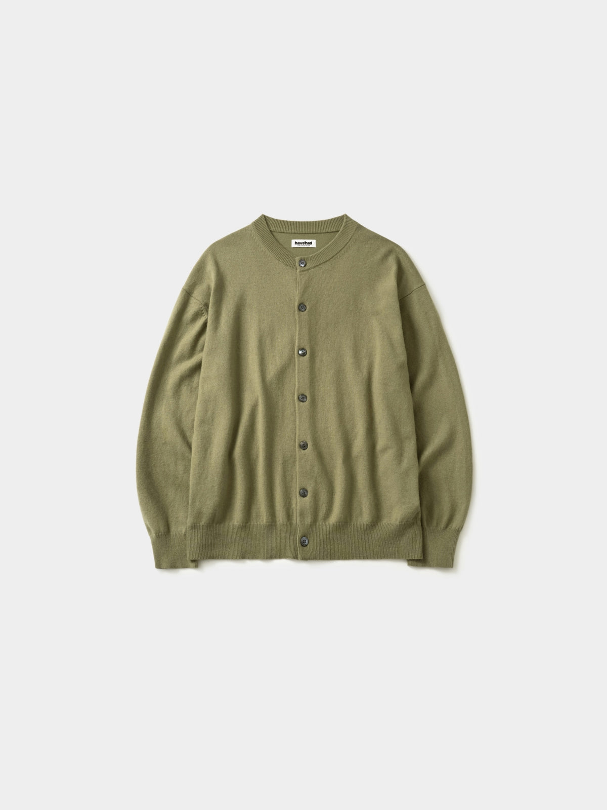 Daily Wool Round Cardigan (Olive)