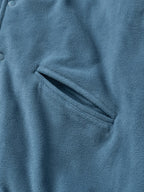 Two-tone Strap Fleece Jacket (Blue)