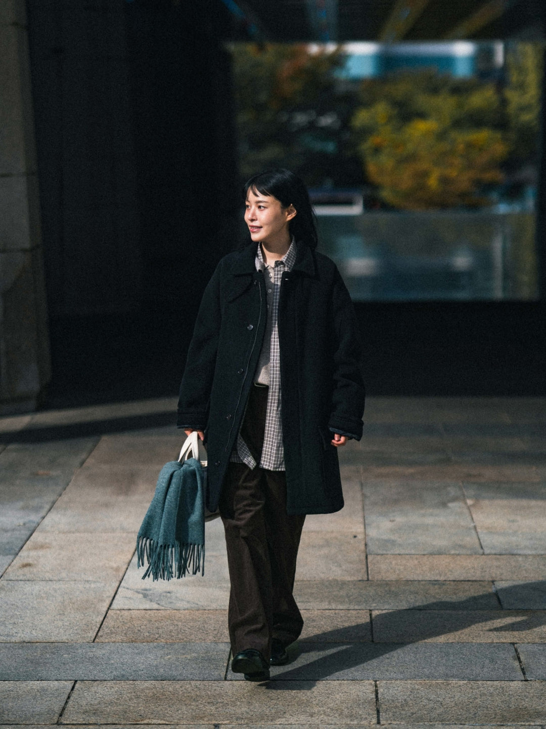 City Wool Half Coat (Black)