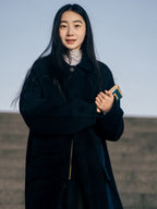 City Wool Half Coat (Navy)