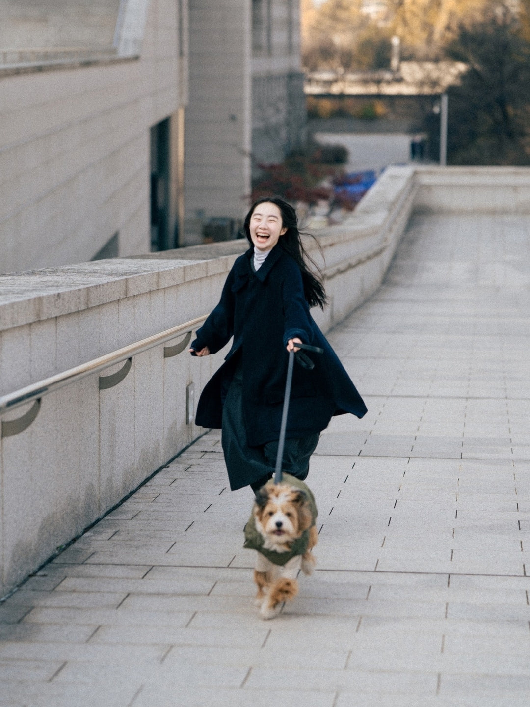 City Wool Half Coat (Navy)