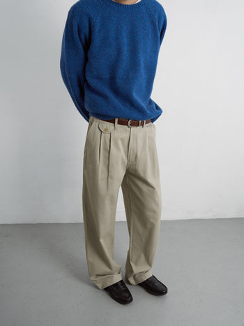 Everyday Pin-tuck Chino Pants (Beige)