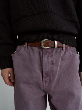 Classic Leather Belt (Brown)
