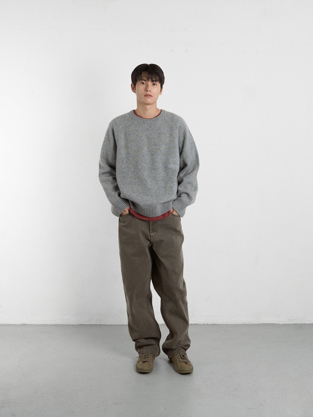 Shaggy Dog Round Knit (Brown)