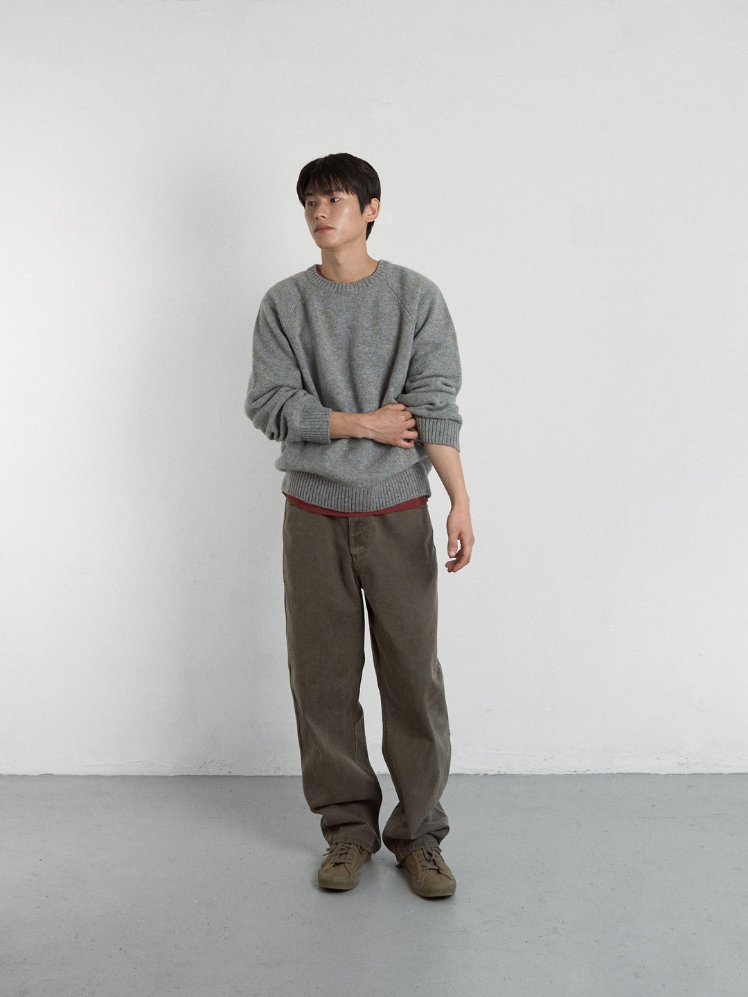 Shaggy Dog Round Knit (Brown)