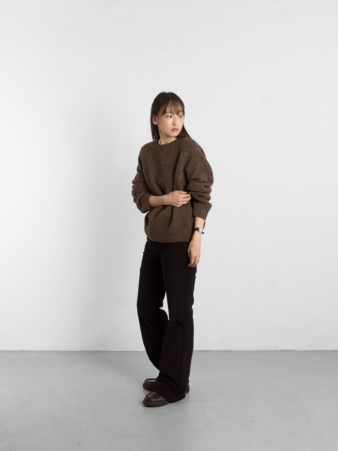 Shaggy Dog Round Knit (Brown)