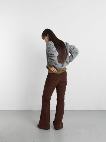 Flare Corduroy Pants (Brown)