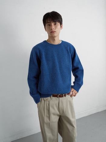 Shaggy Dog Round Knit (Blue)