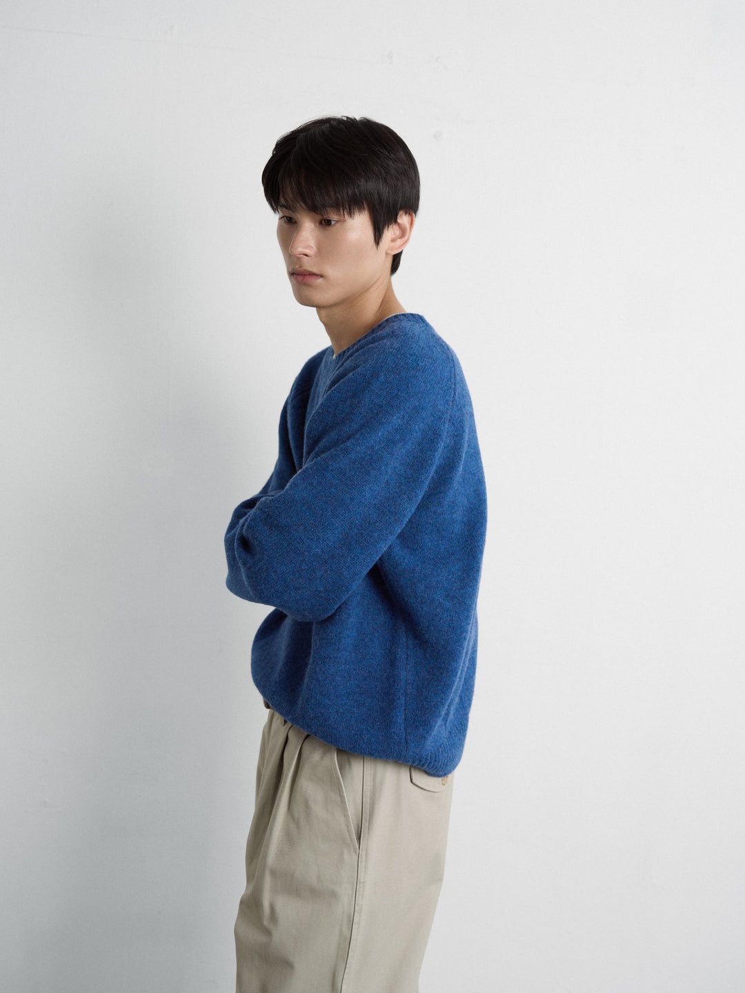 Shaggy Dog Round Knit (Blue)
