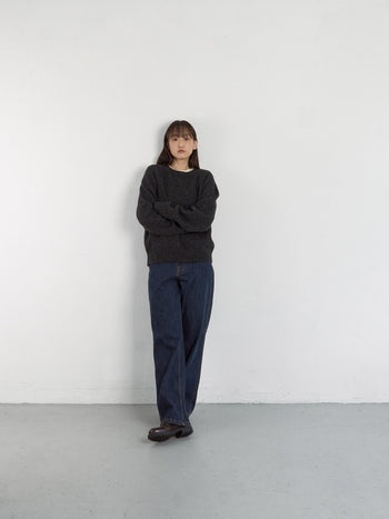 Shaggy Dog Round Knit (Charcoal)