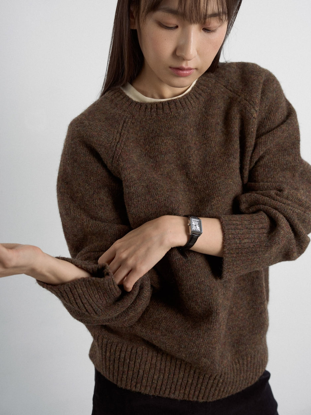 Shaggy Dog Round Knit (Brown)