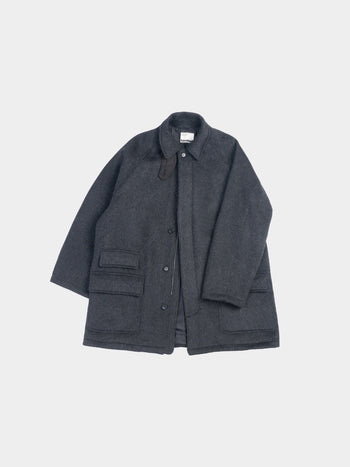 City Wool Half Coat (Charcoal)