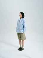 Field Pocket Shirt Jacket (Stripe Blue)