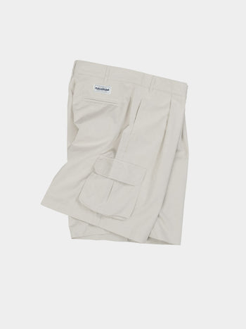 Utility Pin-tuck Cargo Shorts - Ecru | A3 (XL)