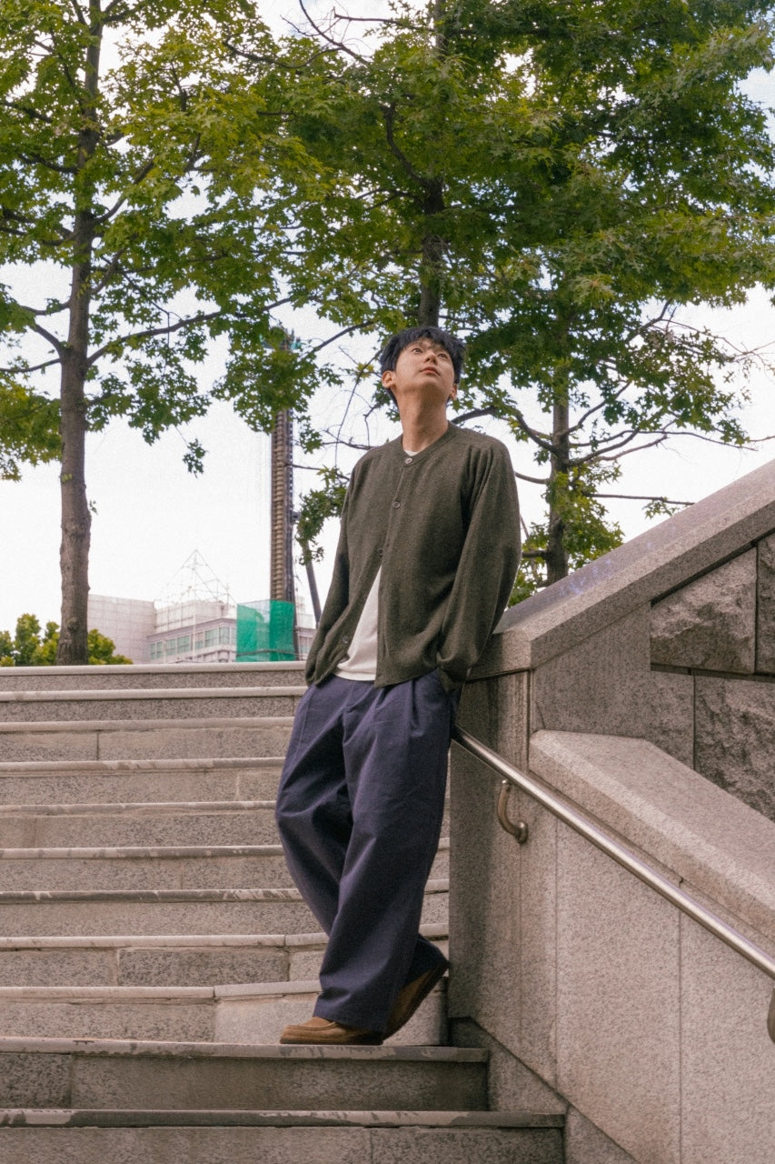 Light Wholegarments Cardigan (Deep Khaki)