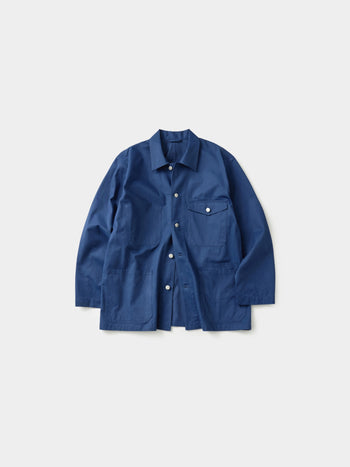 Twill Cotton Chore Jacket (Blue)