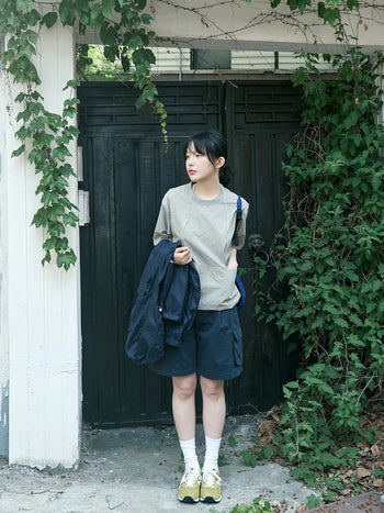 Utility Pin-tuck Cargo Shorts - Navy | A2 (L)