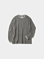 Stripe Long Sleeve Tee (Stripe Charcoal)