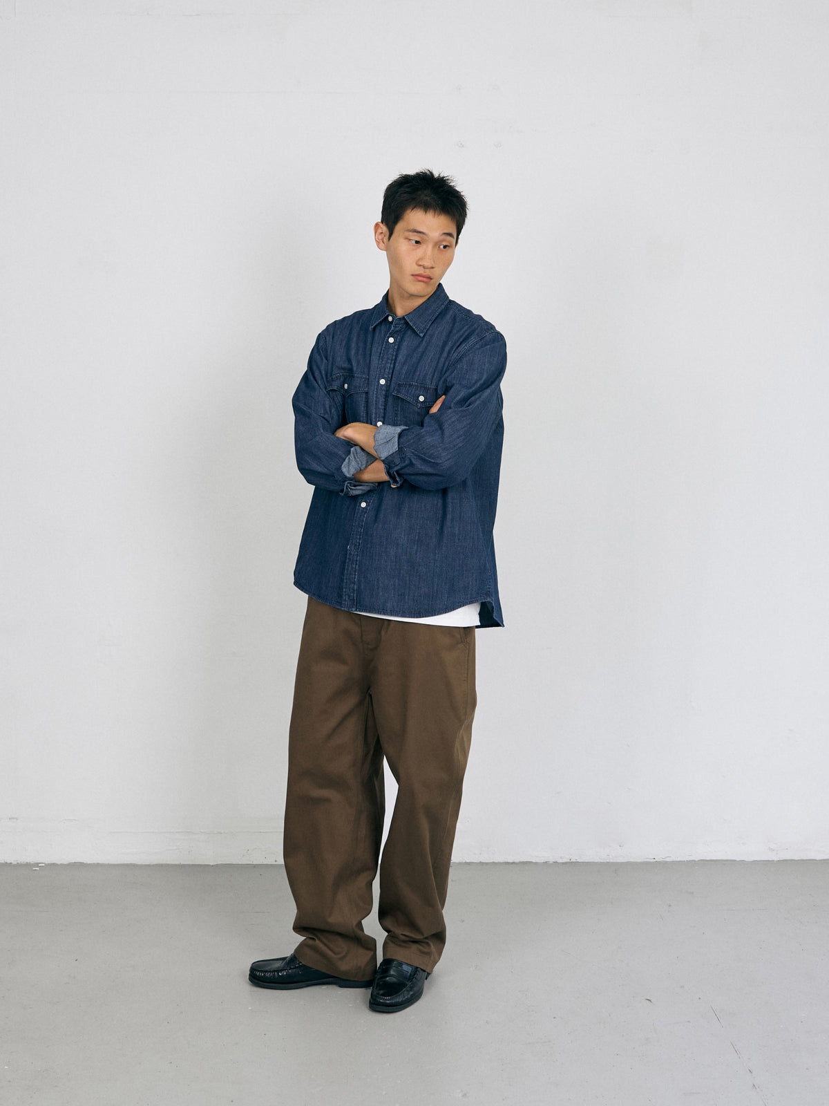 Double Pocket Denim Shirts (Denim Navy)