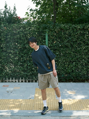 Utility Pin-tuck Cargo Shorts (Ecru)