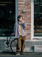 Everyday Pocket Stripe Shirts (Blue Gray)
