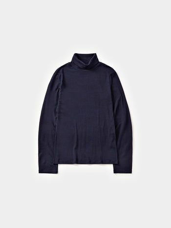 Essential Mock Neck Tee (Navy)