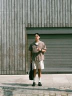 City Summer Light Half Shirts (Brown)