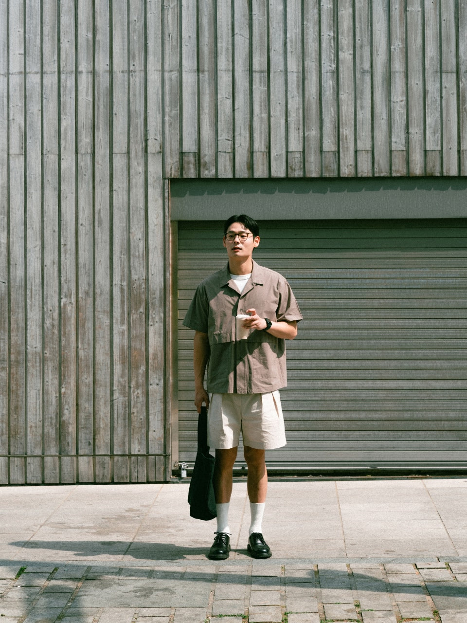 City Summer Light Half Shirts (Brown)