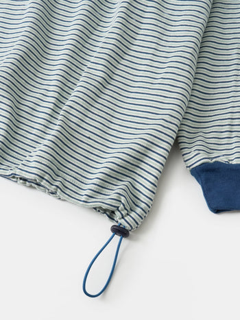 Double Stripe String Tee (Blue Green)