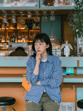 Classic Check String Shirts (Classic Blue)