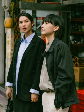 City Worker French Jacket (Khaki Gray)