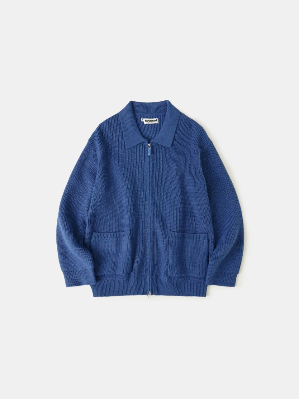 2way Zip-up Cardigan (Blue)