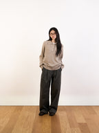 Yak Wool Collar Knit (Navy)
