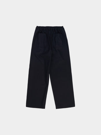 City Wool Pin-tuck Trouser (Navy)