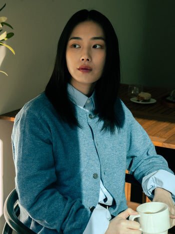 Light Wholegarments Cardigan (Navy)