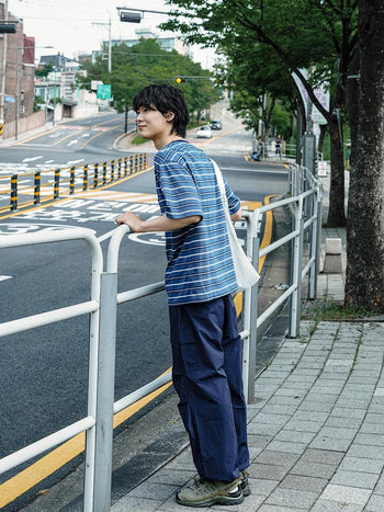 Light Cargo String Pants (Navy)