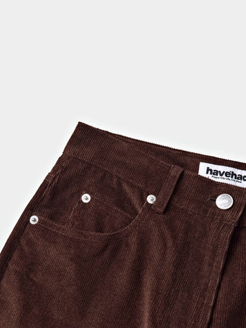 Flare Corduroy Pants (Brown)