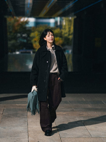 City Wool Half Coat (Charcoal)