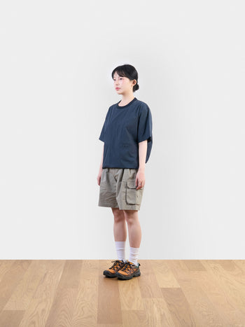 Utility Pin-tuck Cargo Shorts (Light Olive)