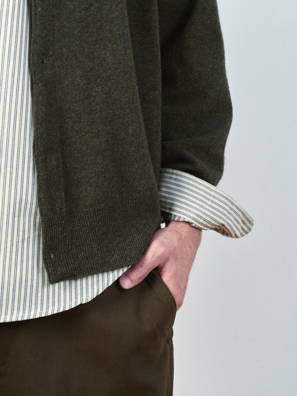 Light Wholegarments Cardigan (Charcoal)