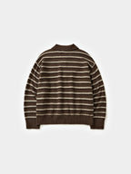 Classic Stripe Collar Knit (Stripe Brown)