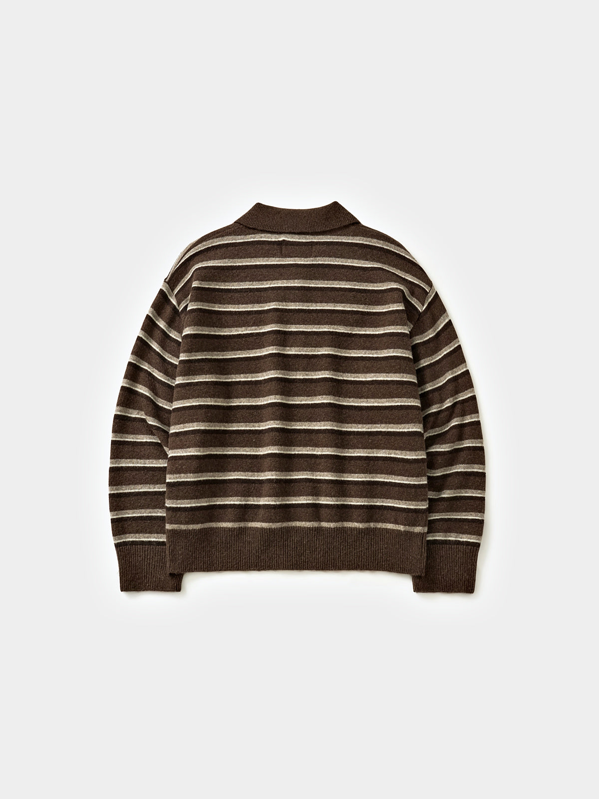 Classic Stripe Collar Knit (Stripe Brown)