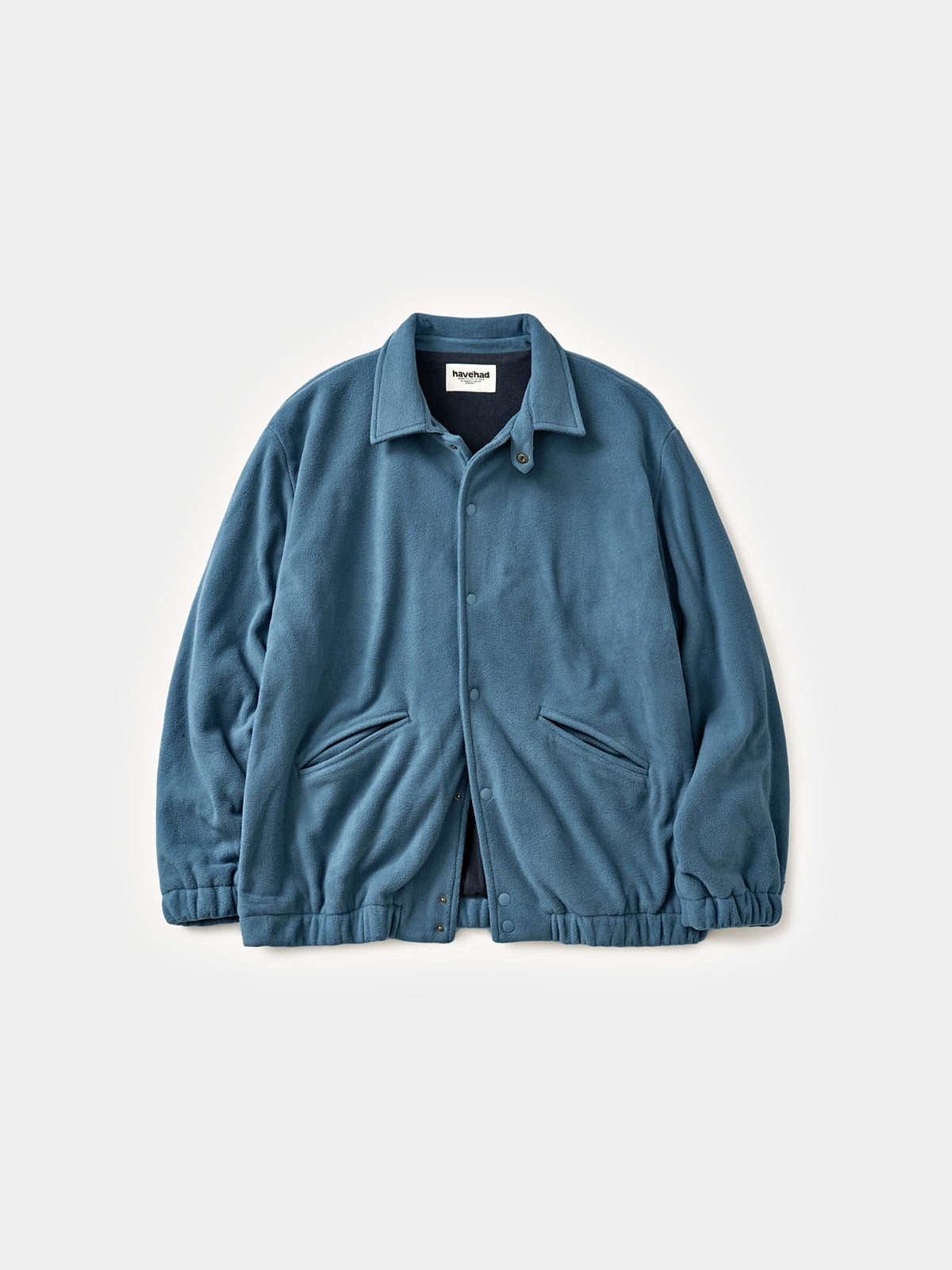Two-tone Strap Fleece Jacket (Blue)