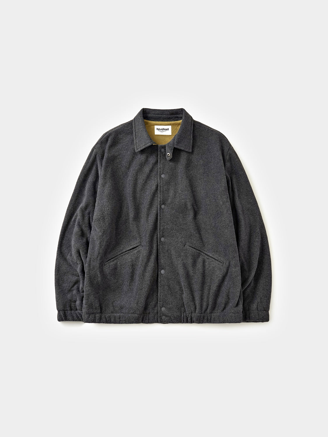 Two-tone Strap Fleece Jacket (Charcoal)