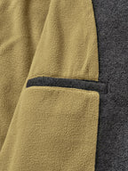 Two-tone Strap Fleece Jacket (Charcoal)
