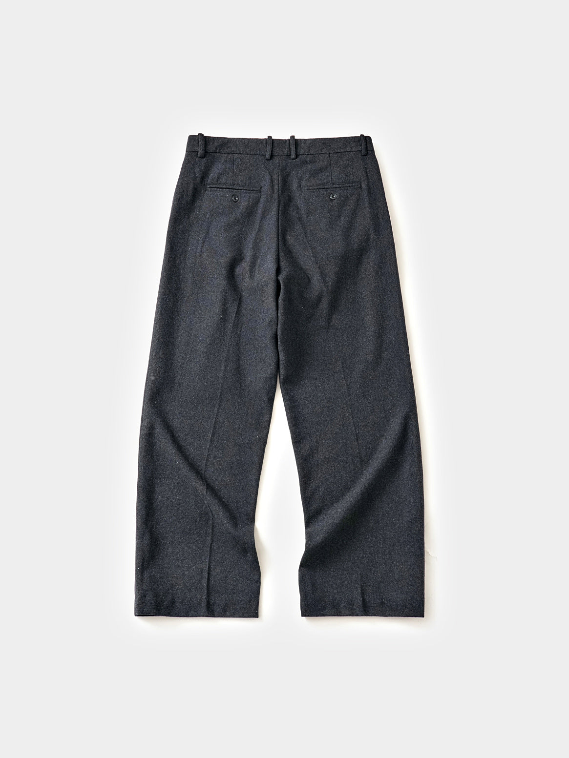 City Light Wool Pin-tuck Trouser (Charcoal)