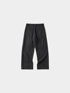 City Light Wool Pin-tuck Trouser (Black)