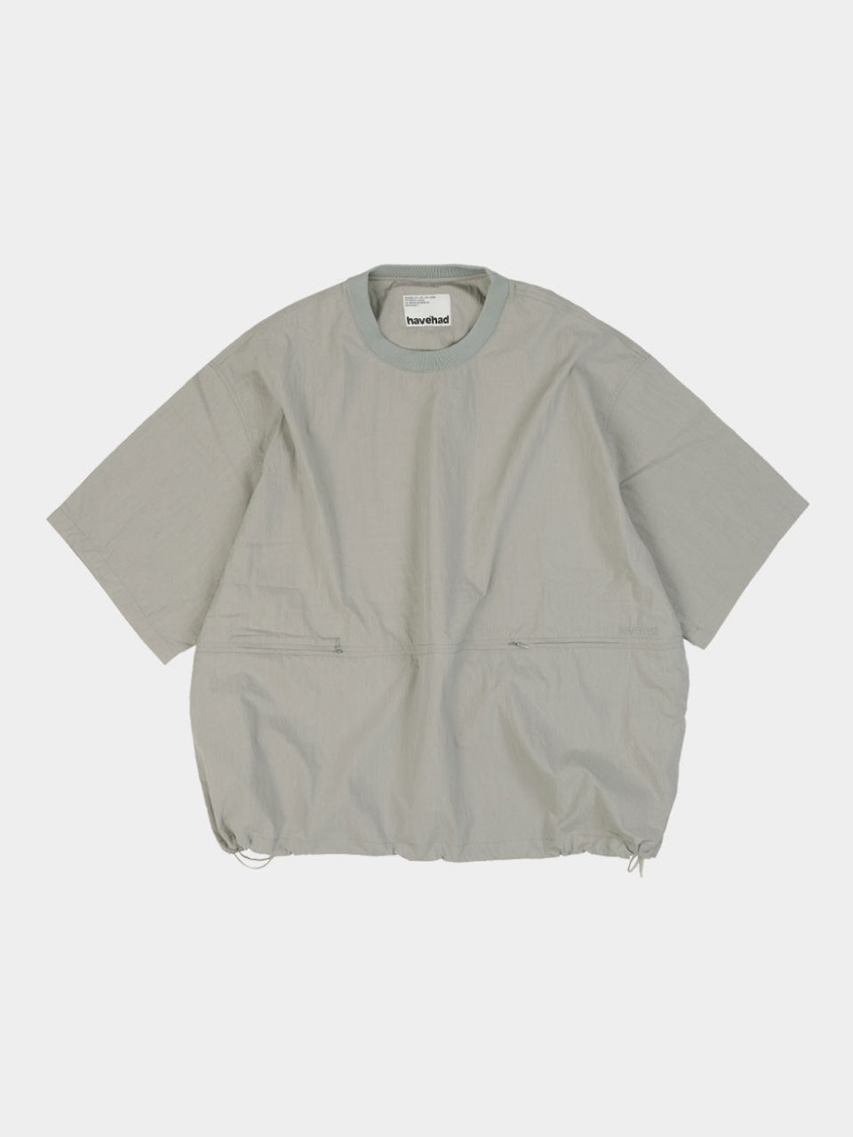 Pocket Volume String Half Tee - Beige Gray | A3 (XL)