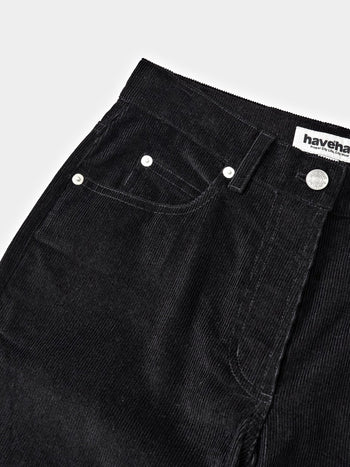 Flare Corduroy Pants (Black)