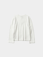 Henley Neck Long Sleeve T-Shirt (White)